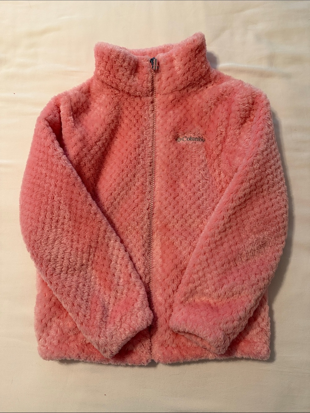 Columbia Coral Pink Plush Zip-Up Fleece Jacket